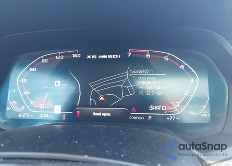 2021 BMW X6 M50I из США, поврежденный, VIN 5UXCY8C08M9E32340